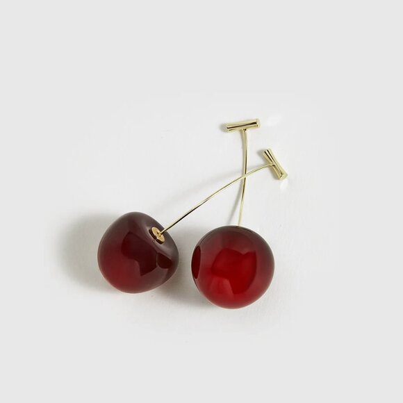 Anthro Cherry Drop Earrings - Picture 7 of 7